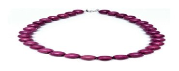 Collier monté sur fil coton 0,40 résistant avec des perles de tagua