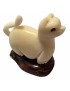 Chat taillé dans la graine de tagua (ivoire végétal ou corozo)