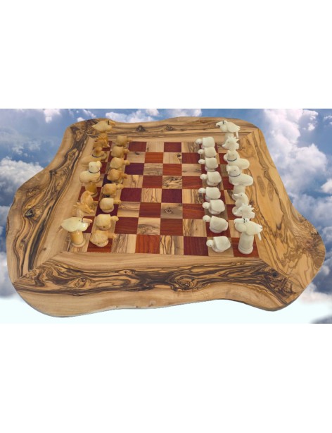Jeu d'échecs d'animaux marins en tagua ou ivoire végétal Jeu d'échecs d'animaux marins en tagua ou ivoire végétal