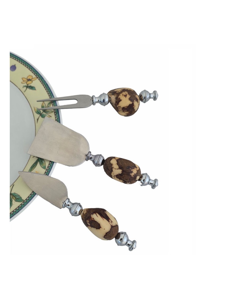 Set de table artisanal avec manches en tagua, chic et durable