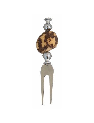 Fourchette à fruit avec manche en tagua, élégance artisanale