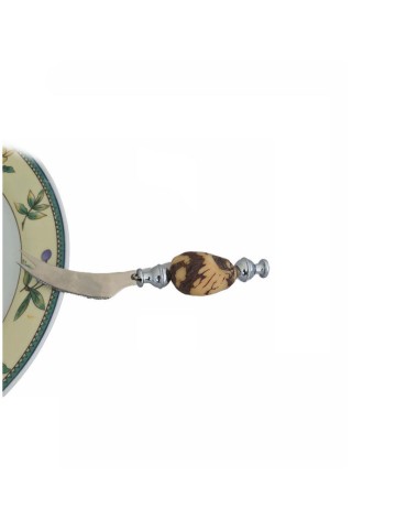 Couteau à fromage à deux dents avec manche en tagua nature