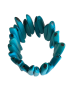 Bracelet en tagua bleu artisanal – 26 lamelles – Atelier Tagua World