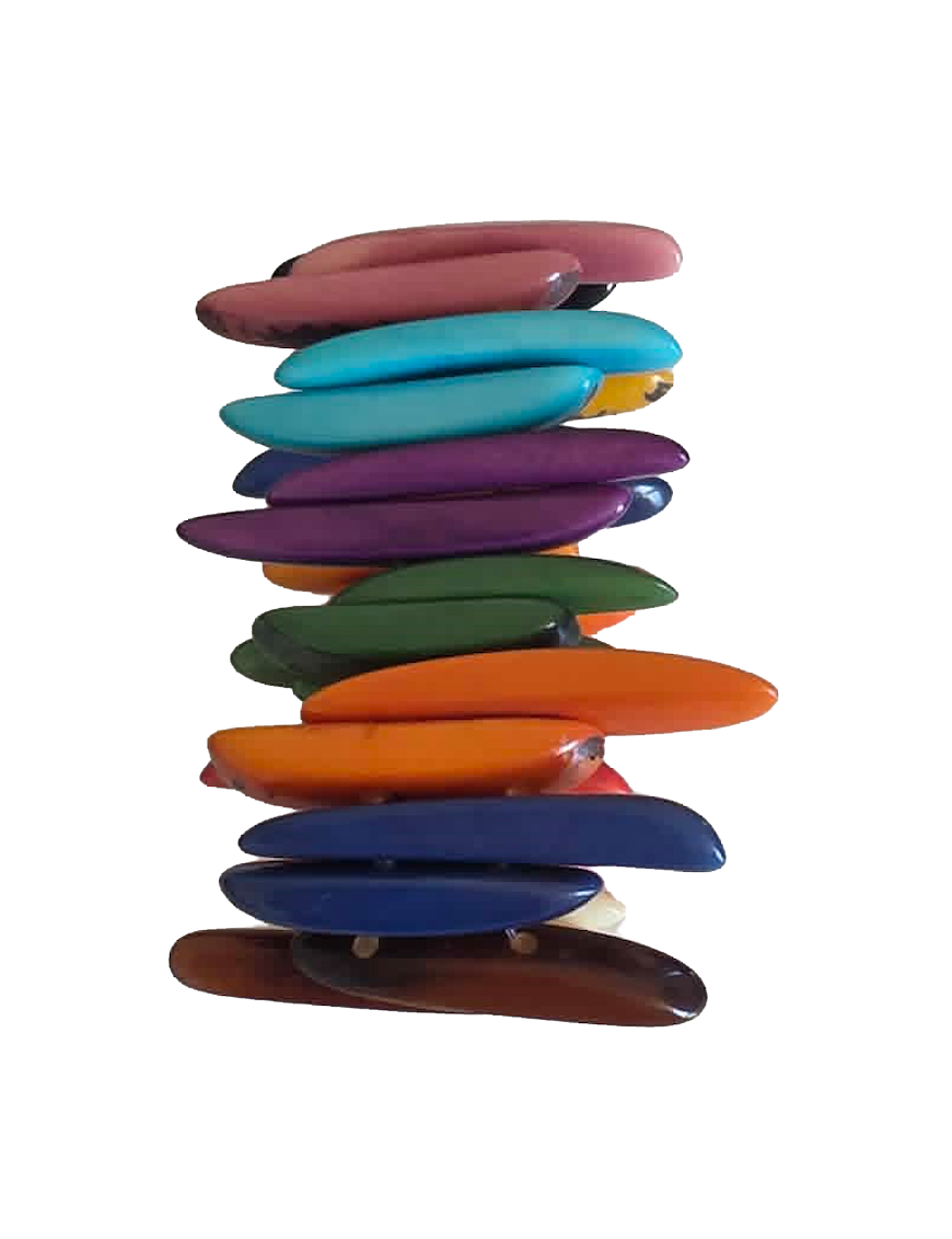 bracelet tagua multi couleur artisanal