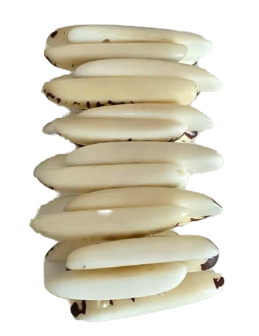 Bracelet en tagua naturelle artisanal – 26 lamelles – Atelier Tagua World
