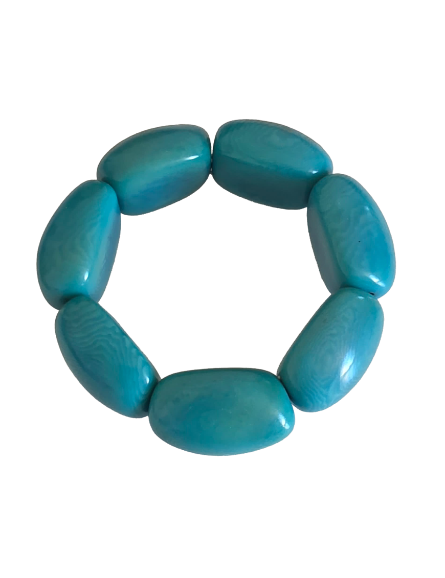 Bracelet en graine de TAGUA, corozo ou ivoire végétal. Modèle élégant et naturel