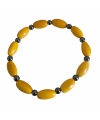 Bracelet olive jaune & hématite – éclat naturel et énergie minérale