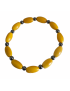 Bracelet olive jaune & hématite – Artisanat Atelier Tagua World