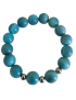 Bracelet bleu & acier – Artisanat Atelier Tagua World