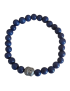 Bracelet tagua bleu & Bouddha – 27 perles – Atelier Tagua World