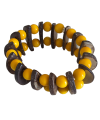 Bracelet tagua jaune & coco – éclat naturel et création artisanale
