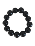 Bracelet tagua noir artisanal – perles naturelles 15 mm