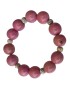 Bracelet tagua rose & Bodhi – artisanal 15 mm