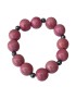 Bracelet tagua rose & hématite – artisanal 15 mm