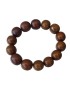 Bracelet tagua marron artisanal – perles naturelles 15 mm