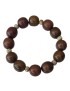 Bracelet tagua marron & Bodhi – artisanal 15 mm