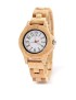 Montre Bois Naturel – Design Rond – Fermoir Sécurisé Quartz