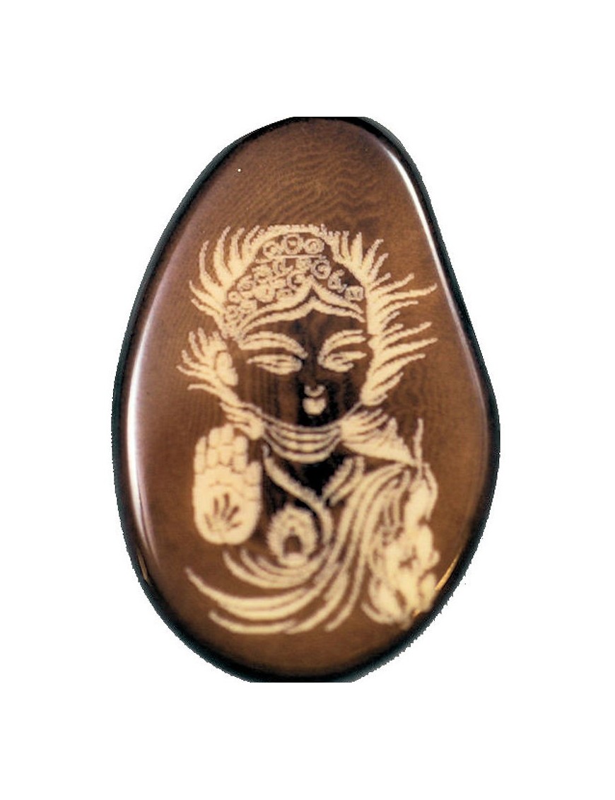 Pendentif, porte clés ou bracelet gravure Bouddha