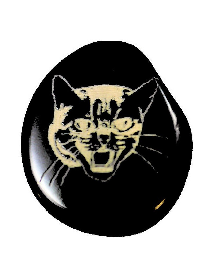 Pendentif, porte clés ou bracelet gravure Chat