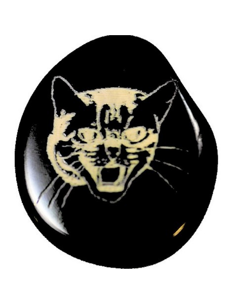 Pendentif, porte clés ou bracelet gravure Chat Pendentif, porte clés ou bracelet gravure Chat