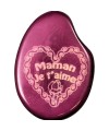 Gravure d\'un Coeur sur une tranche de tagua 