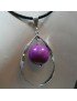Pendentif alliage et perle de tagua