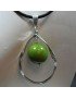 Pendentif alliage et perle de tagua