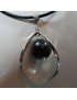 Pendentif alliage et perle de tagua