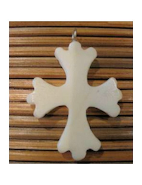 Pendentif tagua croix occitane Pendentif tagua croix occitane