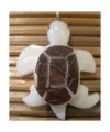 Pendentif tagua tortue de mer café 